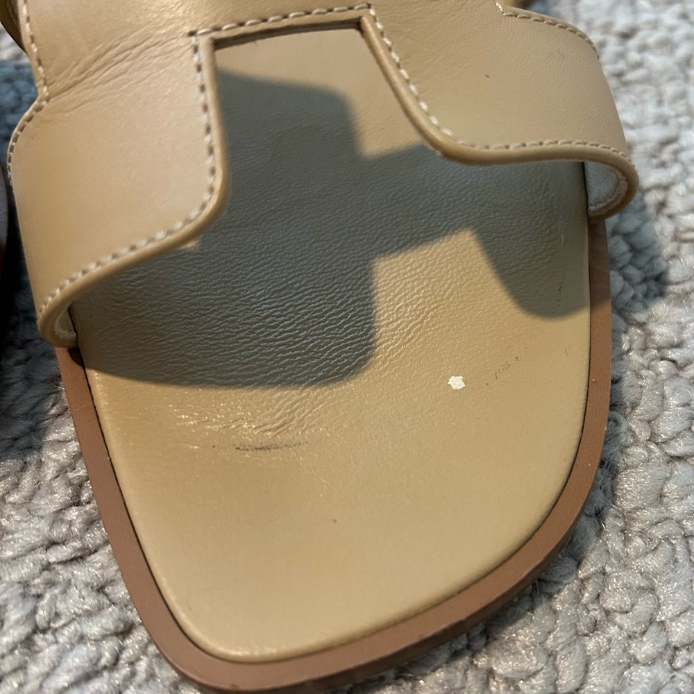 Authentic Hermes Oran Sandals Beige Natura / Beige Natural - size 40 / 9.5 - Picture 6 of 13